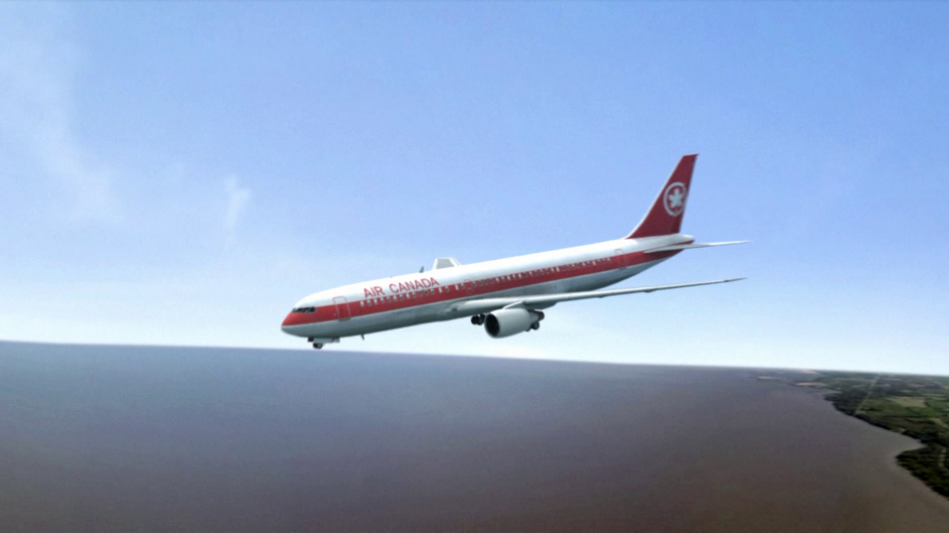 Ein Jet im Gleitflug